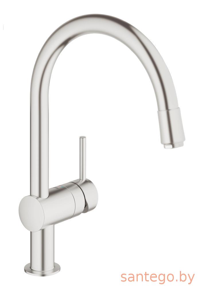 Смеситель для кухни grohe minta с выдвижным изливом 32918000