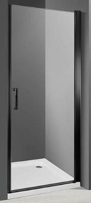 Душевая дверь в нишу с черным профилем Roxen Astra 580110-70B (70*195 см)