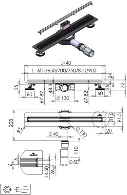 Roxen Chrome slim 91060-90 (90 см). Изображение №9