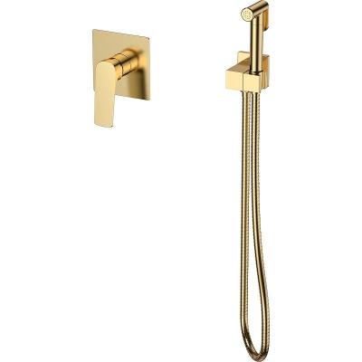 Гигиенический душ со смесителем Splenka S30.53.03, золотой сатин