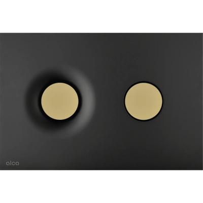 Кнопка для инсталляции AlcaPlast Dot.Dot M1978-7, черный-мат/золотой-мат