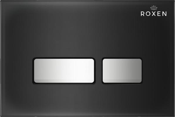 Кнопка смыва Roxen Glass 430280B, черный/хром
