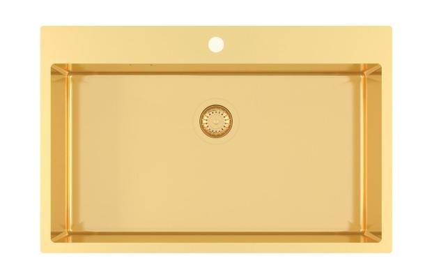 Кухонная мойка AquaSanita Steel AIR 100 M-G gold (золотой)