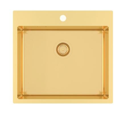 Кухонная мойка AquaSanita Steel AIR 100 N-G gold (золотой)