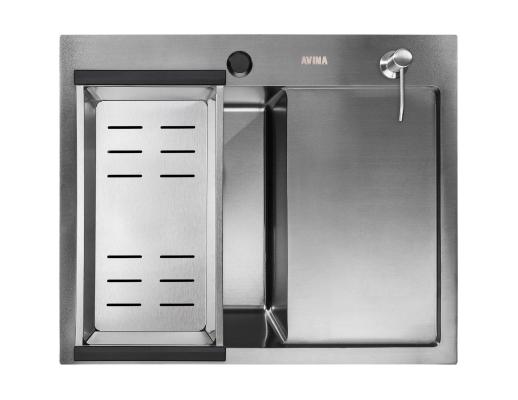 Кухонная мойка Avina HM5848 PVD L графит (58х48см)