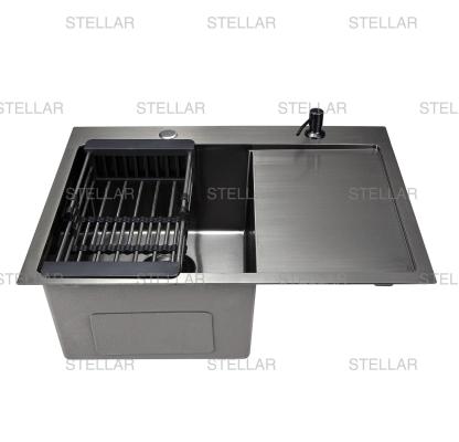 Кухонная мойка Stellar E6550NB-L (65*50 см, графит)
