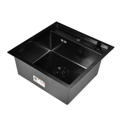 Кухонная мойка Wisent W35050B+WW405B PVD графит 500*500 (+дозатор)