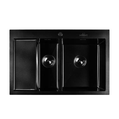 Кухонная мойка Wisent WW37851B-SR PVD графит 780*510