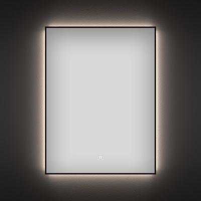 Прямоугольное зеркало с фоновой LED-подсветкой Wellsee 7 Rays' Spectrum 172200780 (40*60 см, черный контур, сенсорная кнопка)