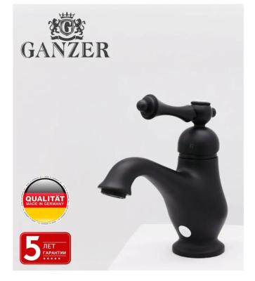 Смеситель для умывальника Ganzer GZ77011-C, чёрный