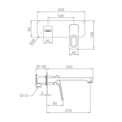 Смеситель для умывальника Raglo R51.11.09. Изображение №9