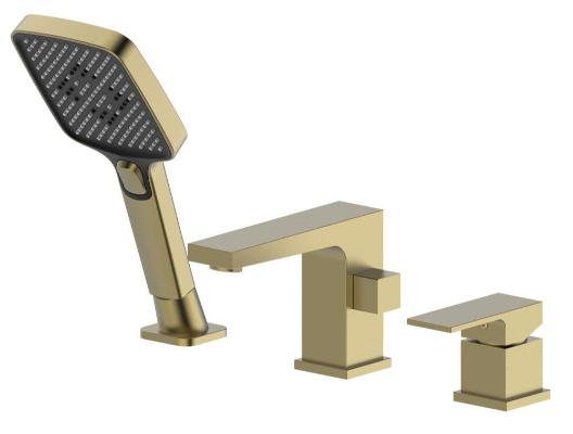Смеситель для ванны Vieir V393532-S, матовое золото