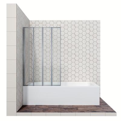 Стеклянная душевая шторка для ванны Ambassador Bath Screens 16041111L (100*140 см)
