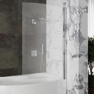 Стеклянная душевая шторка для ванны Roxen Veria 52050-90 (90*140 см)