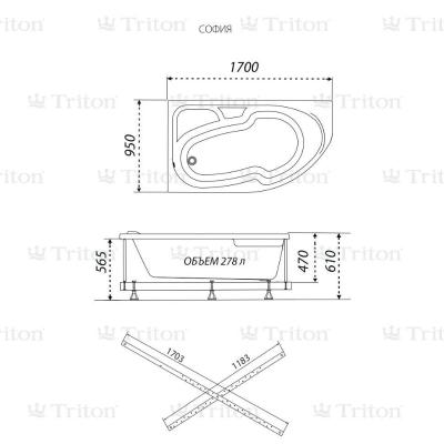 Triton София Премиум Щ000004113 (170x95 см). Изображение №4