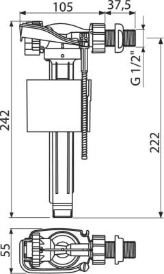 AlcaPlast A150-1/2"-BL-01. Изображение №2