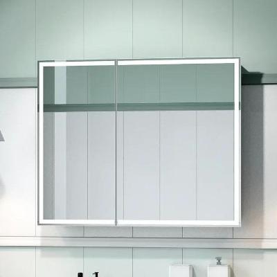 Зеркало-шкаф в ванную с подсветкой Континент Allure LED МВК044 (100х80 см)