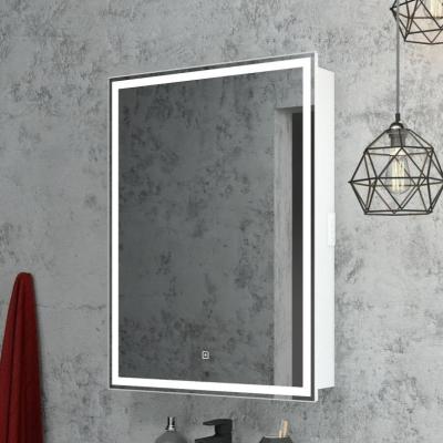 Зеркало-шкаф в ванную с подсветкой левый Континент Allure LED МВК004 (60х80 см)