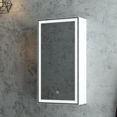 Зеркало-шкаф в ванную с подсветкой левый Континент Allure LED МВК055 (35х65 см)