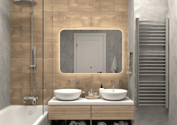 Зеркало в ванную Континент Burzhe LED ЗЛП319 с теплой подсветкой (50х70 см)