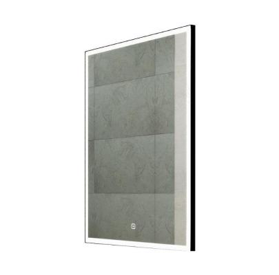 Зеркало в ванную Континент Frame Black LED ЗЛП1175 с подсветкой (80х80 см)