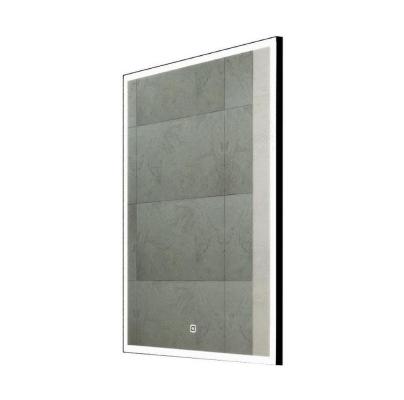 Зеркало в ванную Континент Frame Black LED ЗЛП1176 с подсветкой (90х80 см)