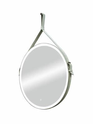 Зеркало в ванную Континент Millenium White LED ЗЛП1706 ремень белого цвета (D=80 см)