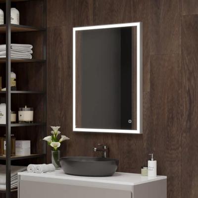 Зеркало в ванную Континент Solid Silver LED ЗЛП620 алюминиевый корпус (60х80 см)