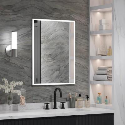 Зеркало в ванную Континент Solid White LED ЗЛП621 алюминиевый корпус (60х80 см)